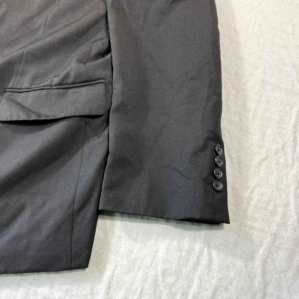 Pronto Uomo Blazer Mens 46 Regular Black Platinum Wool Suit Jacket Sport‎ Coat